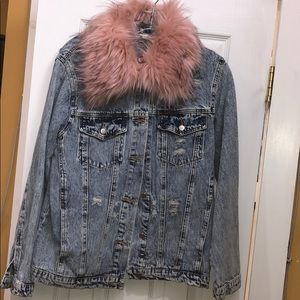 NWOT Honey Punch Distressed Denim Jacket